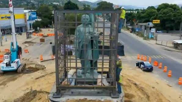 TRAGEDIA EN VIGUERA: OBREREO PIERDE LA VIDA DURANTE RETIRO DE MONUMENTO A JUÁREZ